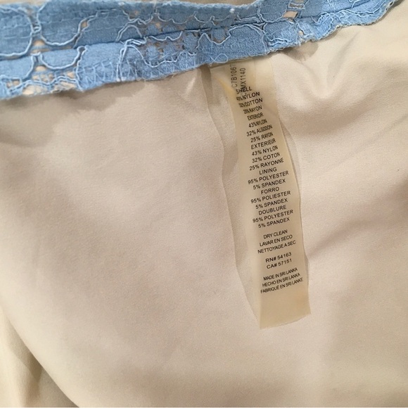 VINCE CAMUTO Women’s 4 Fit&flare Dress Blue Lace Overlay Wedding Formal Evening - Picture 4 of 10